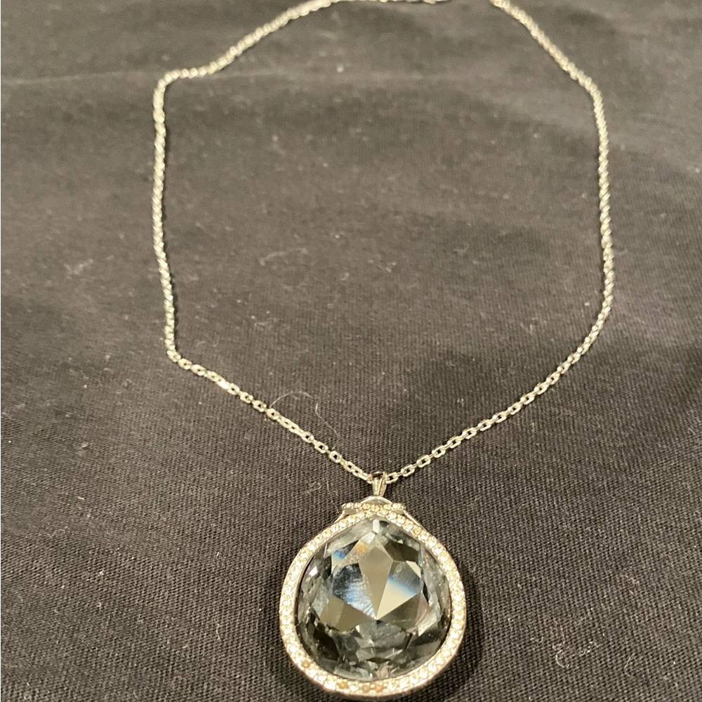 Swarovski Blue Large Teardrop Pendant Necklace